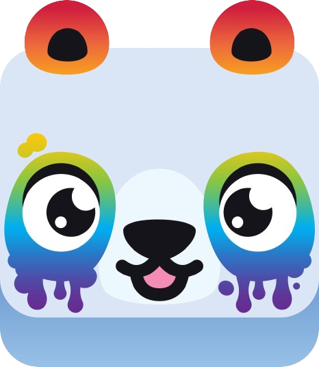 Rainbow Panda Chroma Blook in Blooket